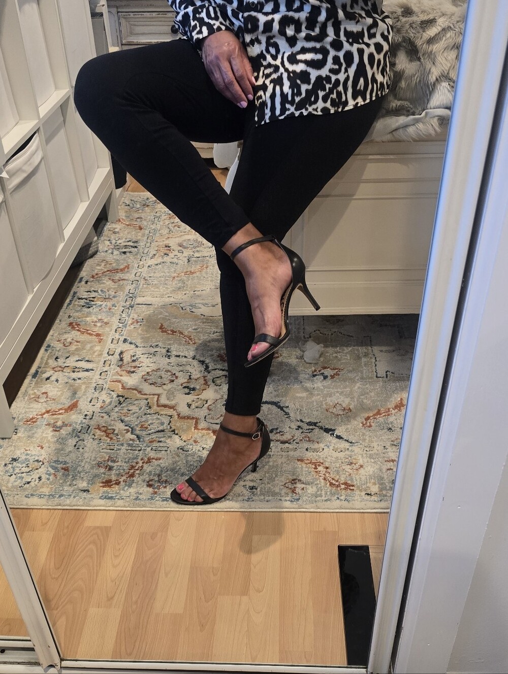 Sam Edelman Black Ankle-Strap Satin Evening Sandals